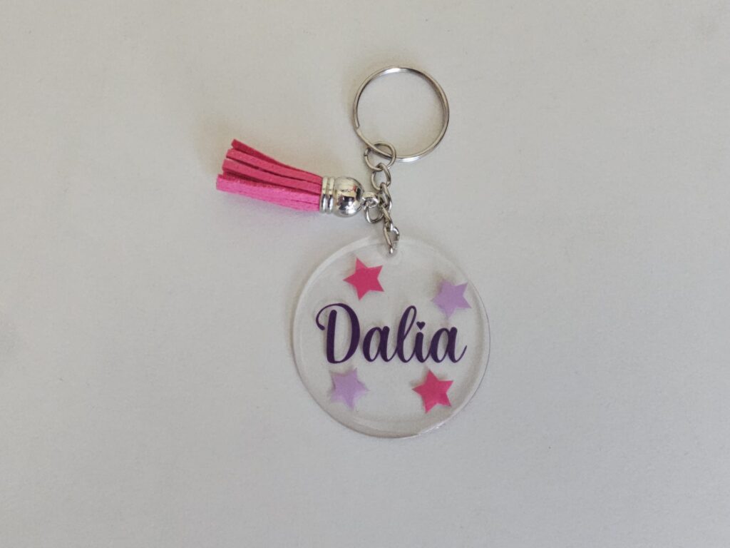 Llavero mini estrellas + nombre