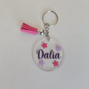 Llavero mini estrellas + nombre