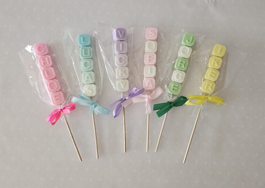 Jabones personalizados brocheta