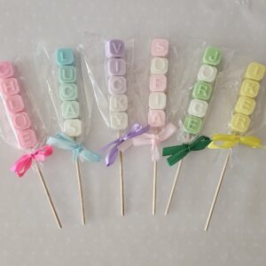 Jabones personalizados brocheta