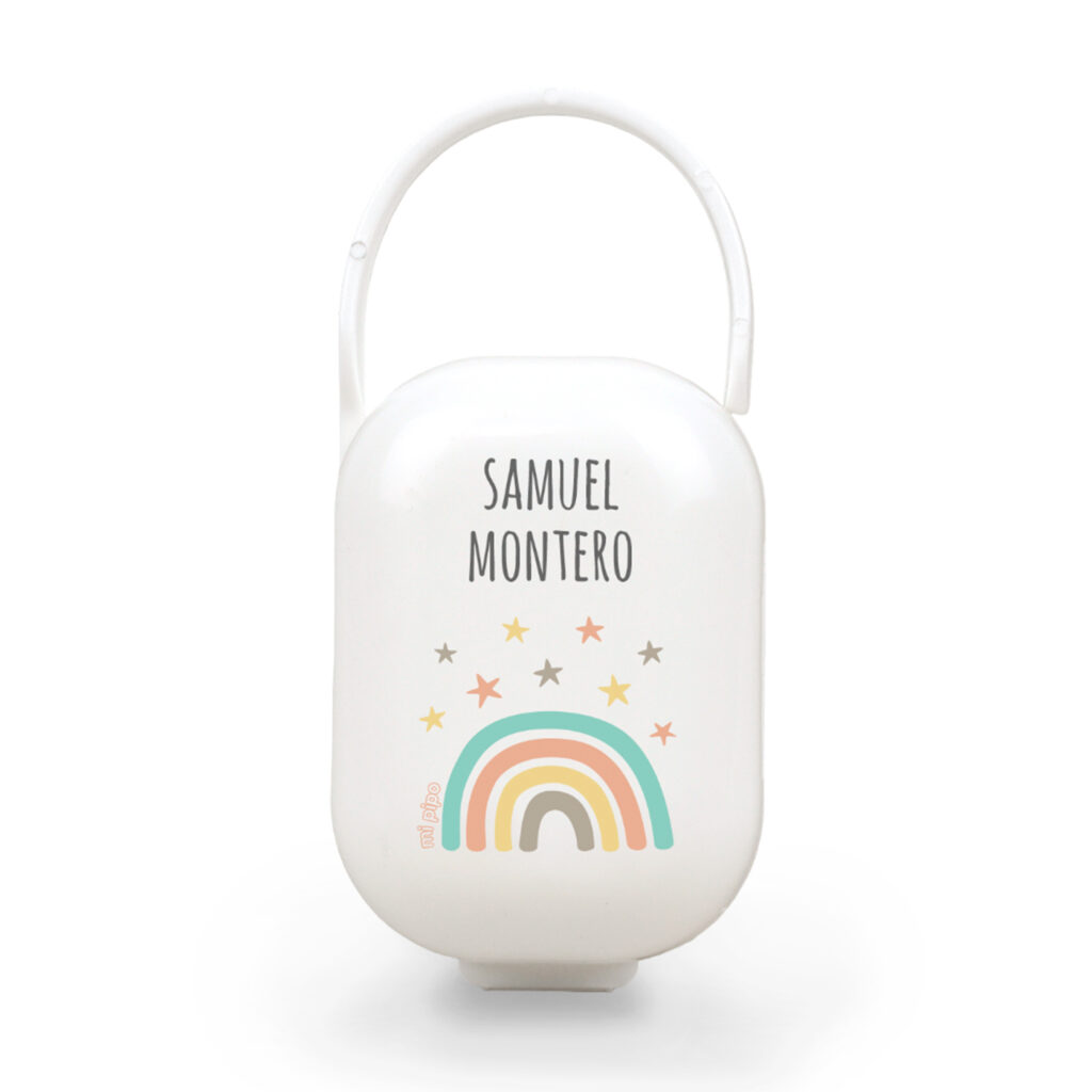 Cajita portachupetes deco arcoiris soft