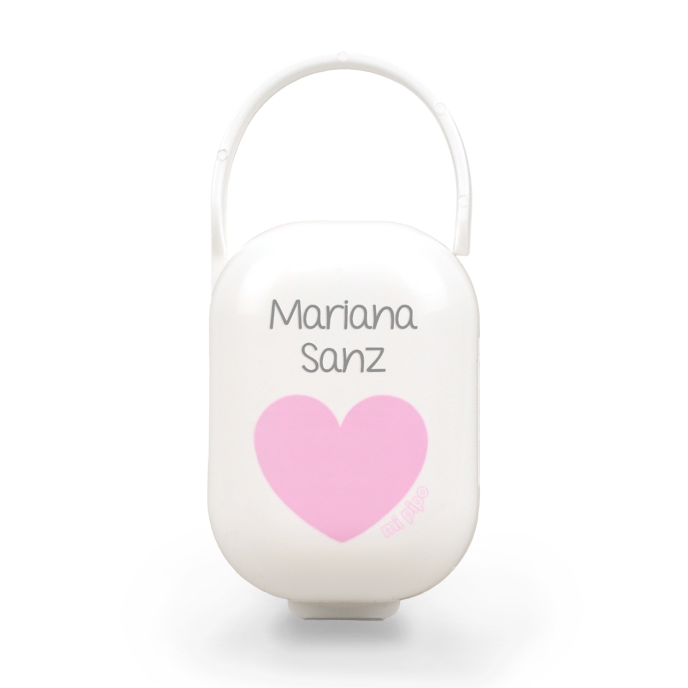 Cajita portachupetes deco corazón rosa