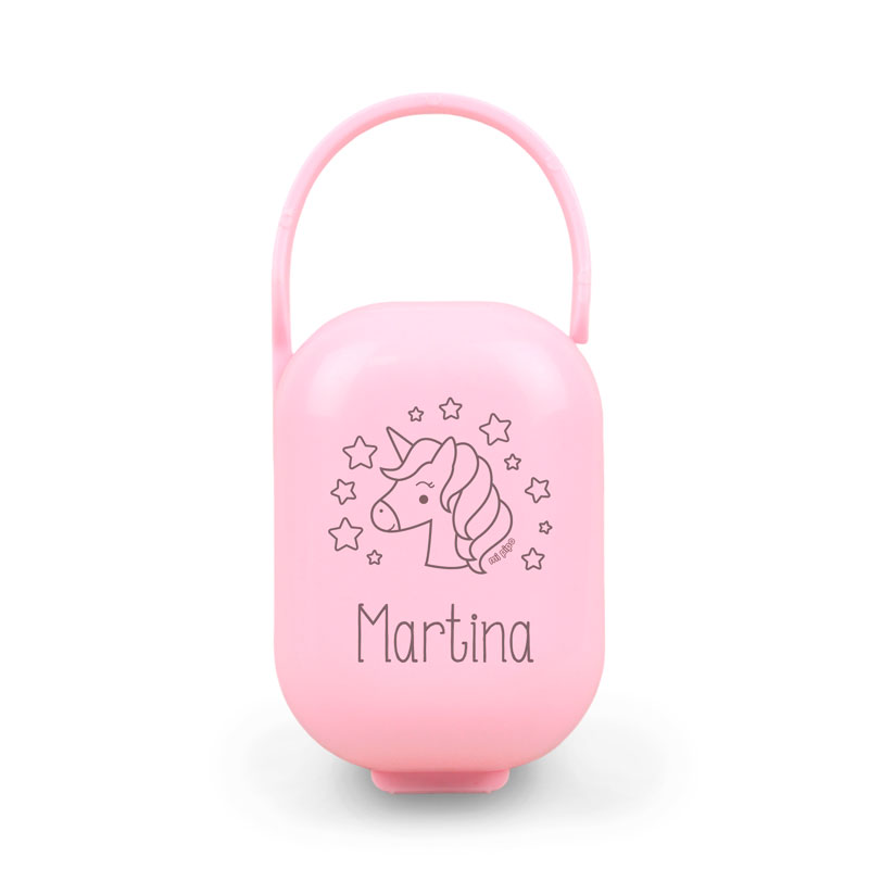 Cajita portachupetes personalizada unicornio