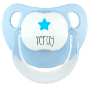 Chupete personalizado estrella azul pastel