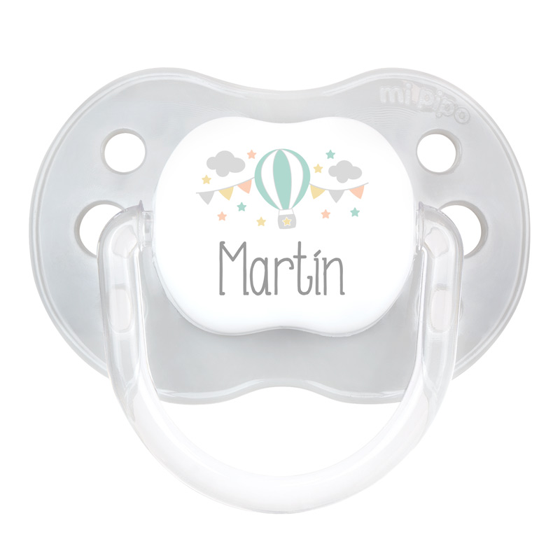 Chupete personalizado globo gris