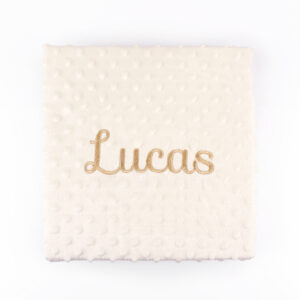 Manta personalizada beige