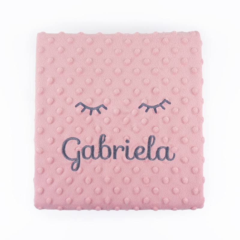Manta personalizada blush con dibujo