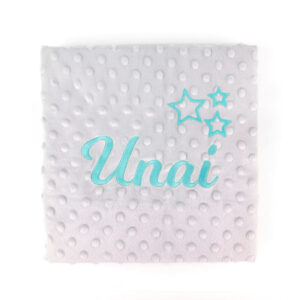 Manta personalizada gris con dibujo