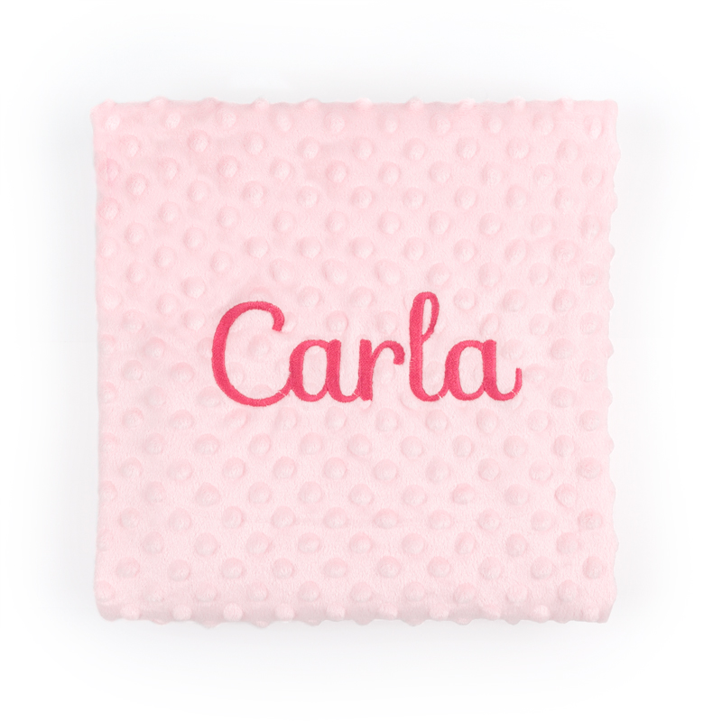 Manta personalizada rosa