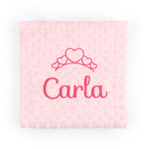 Manta personalizada rosa con dibujo