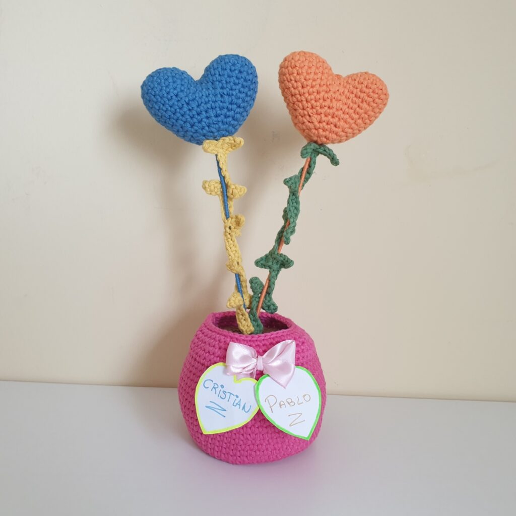 Maceta corazones