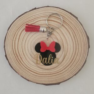 Llavero minnie + nombre